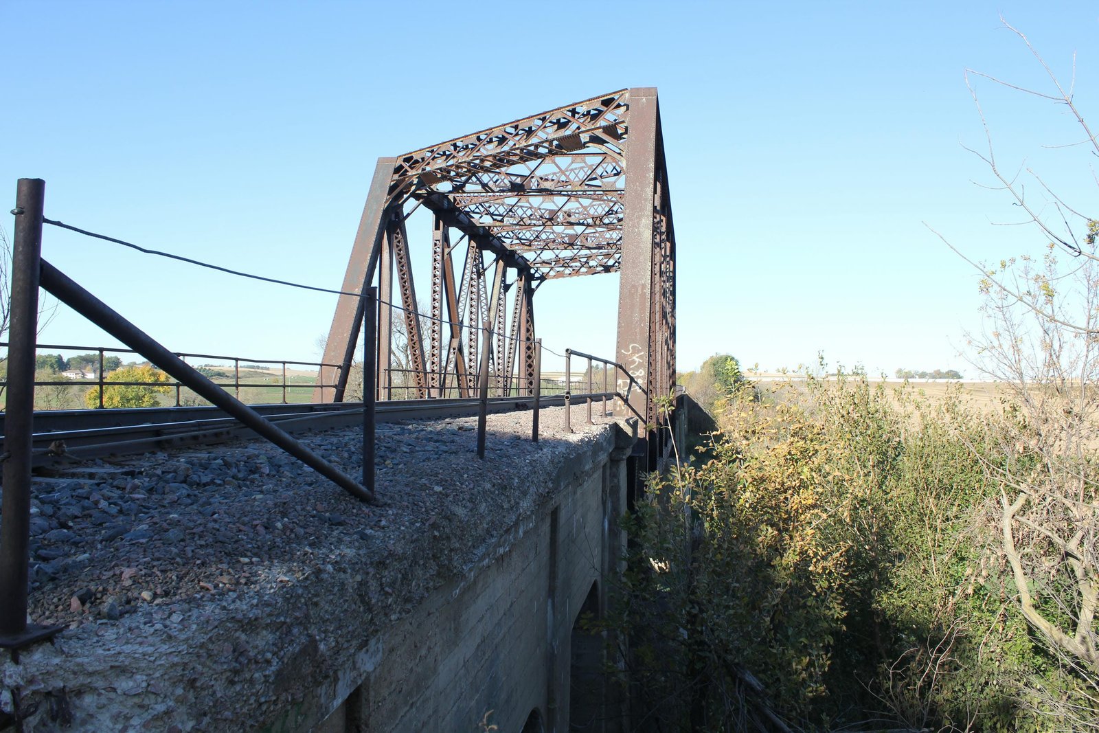 Looking west